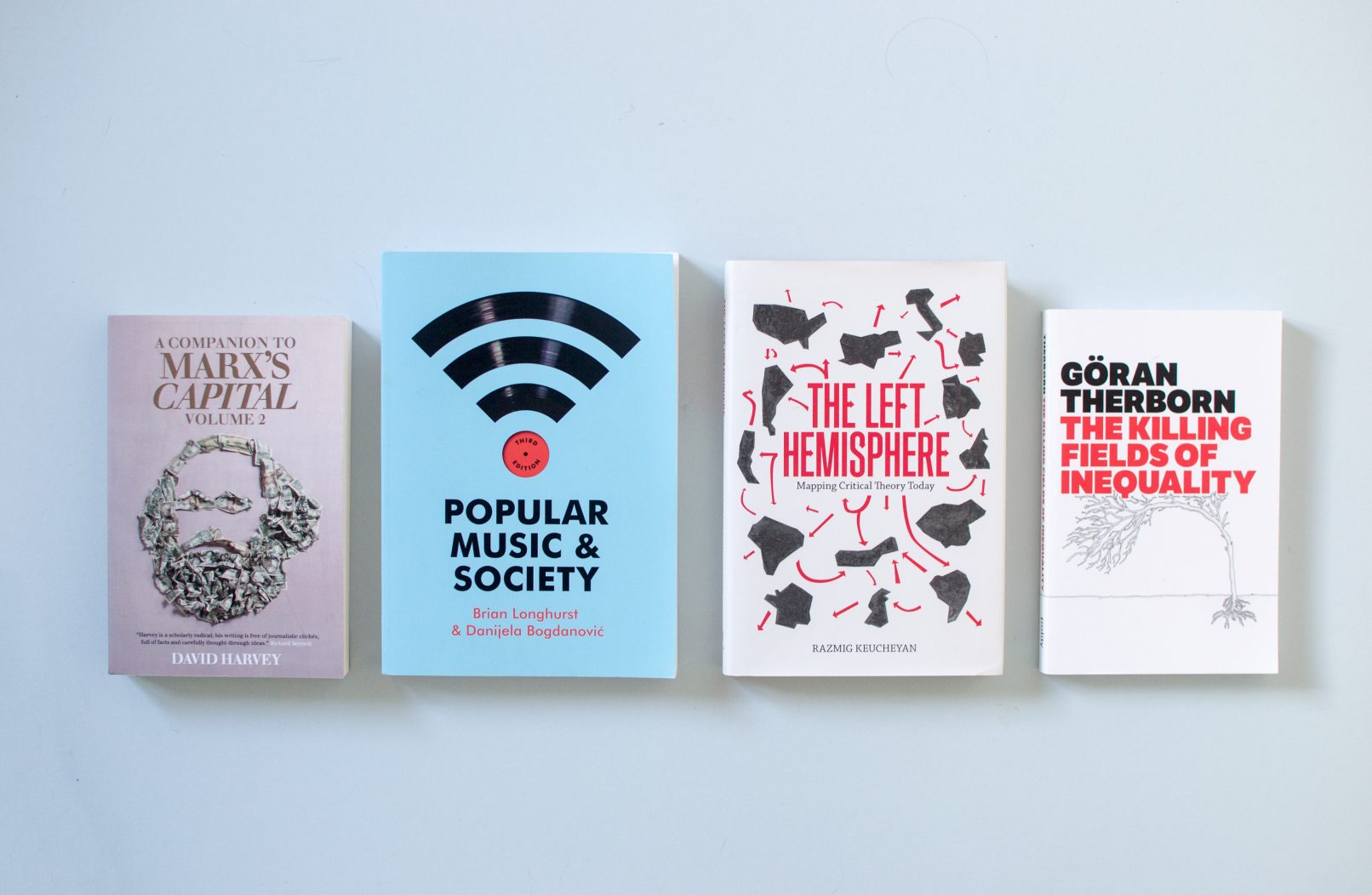 Feature image showing book cover designs for Polity and Verso Books