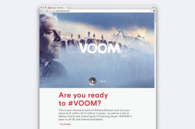 Jan Thompson Graphic Design - Virgin Media Business Website Voom