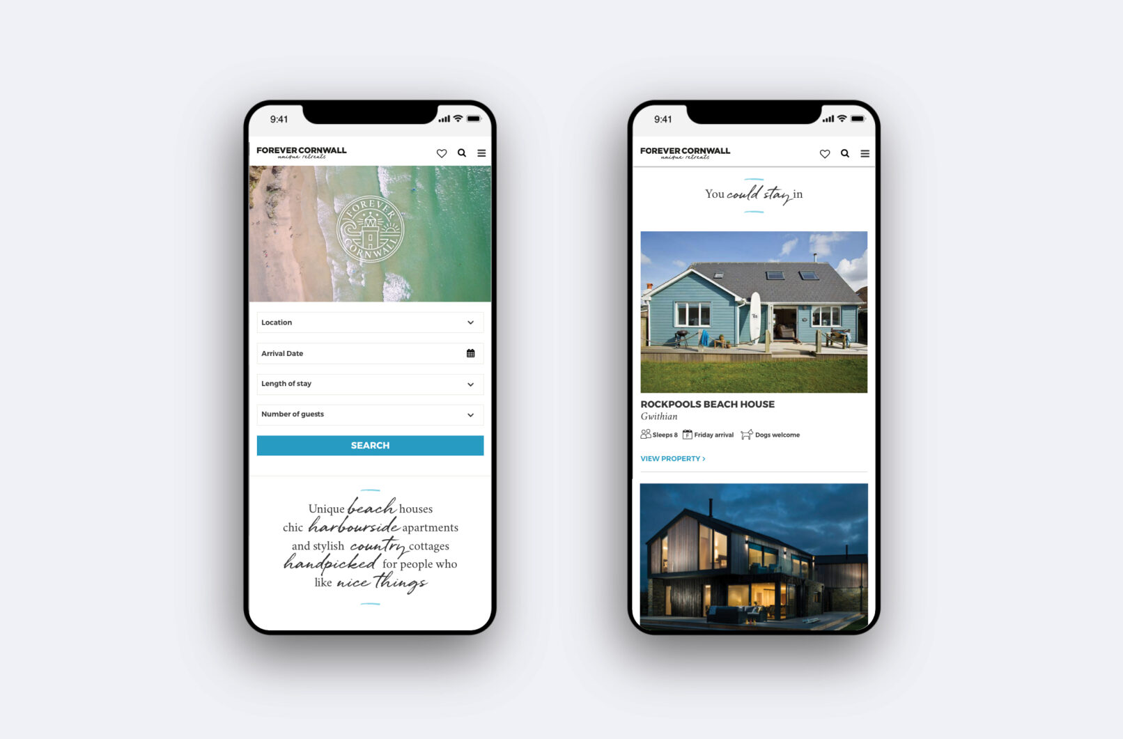 Image showing new Forever Cornwall mobile website